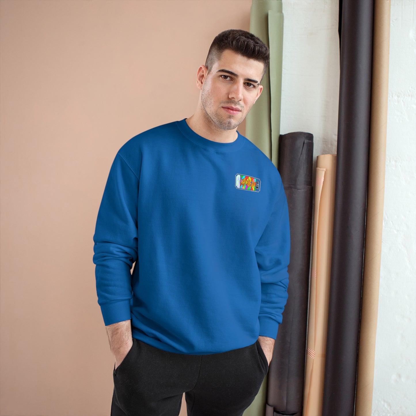 Colorful RYDEEM Champion Sweatshirt - Unisex, Cozy Casual Wear