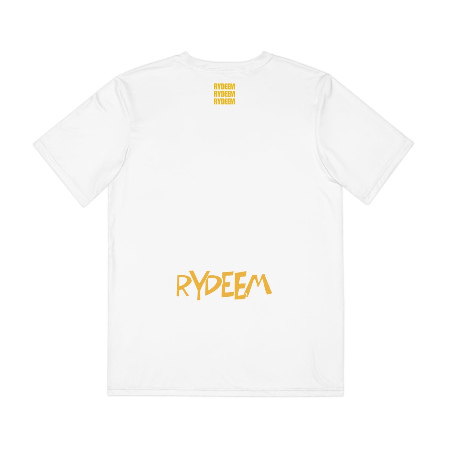 Men's Polyester Graphic Tee - RYDEEM Active Lifestyle - WHITE