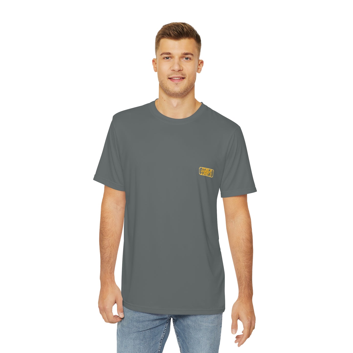 Men's Polyester Graphic Tee - RYDEEM Active Lifestyle - GRAY